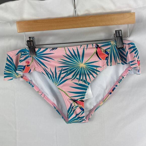 NWT Billabong Girls Tropical Print Swim Bottom 1 - Picture 1 of 3